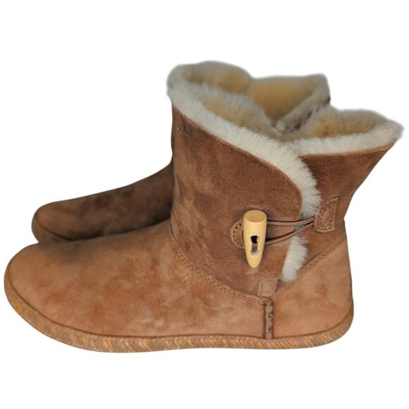 Ugg‎ Australia Garnet Boot Women 7.5 Suede Shearling Boho Festival Cabincore - Picture 2 of 6